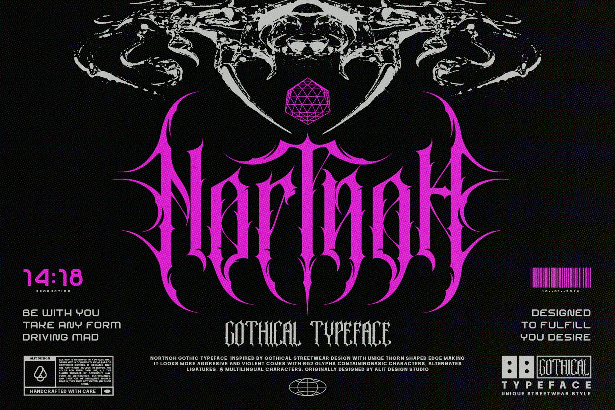 Nortnoh - Gothic Heavy Metal Font