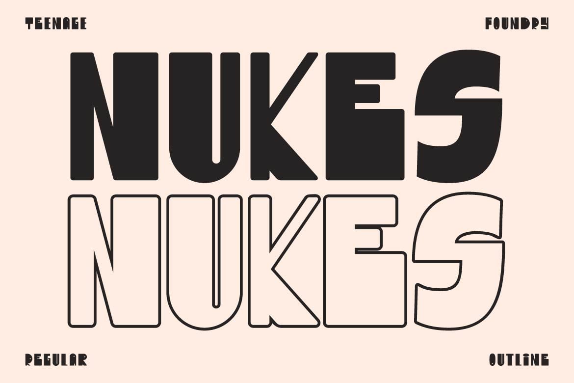 Nukes - Creative T-Shirt Font