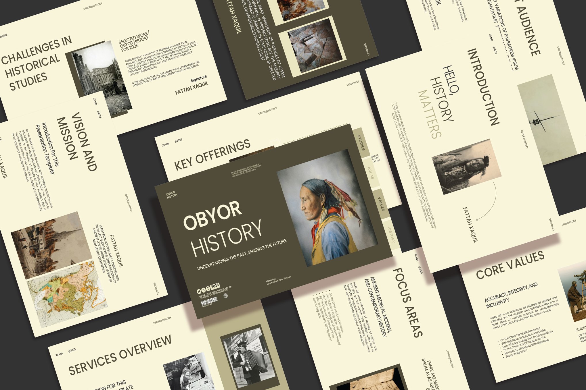 Obyor - History PowerPoint Template
