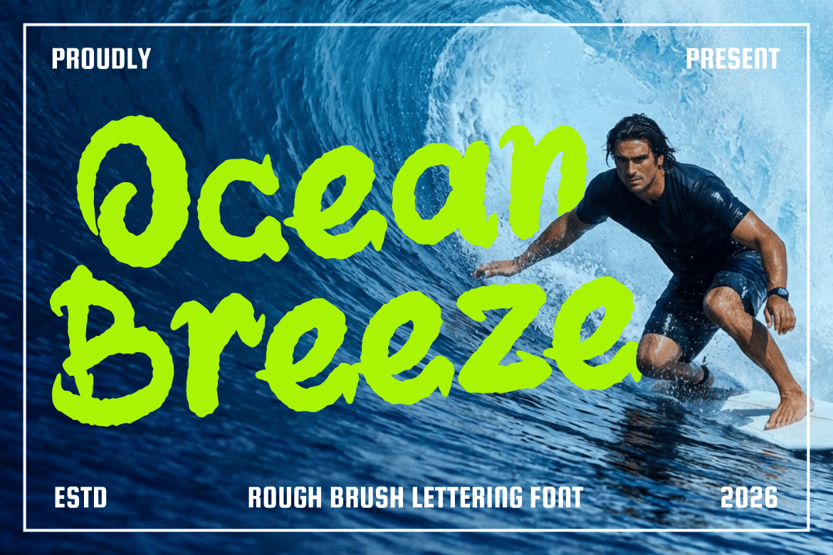 Ocean Brezze - Rough Brush Summer Font