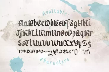 Second alternate image for Odd Times Medieval Calligraphy Font