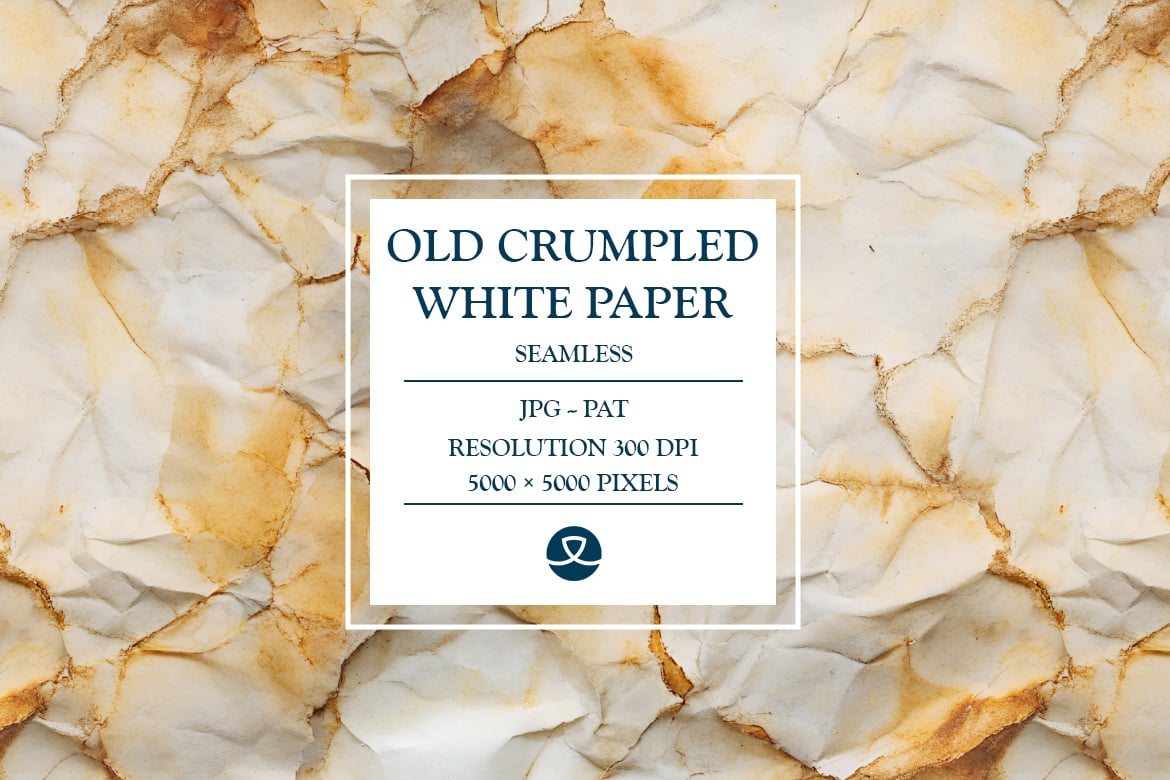 Old Crumpled White Paper Texture