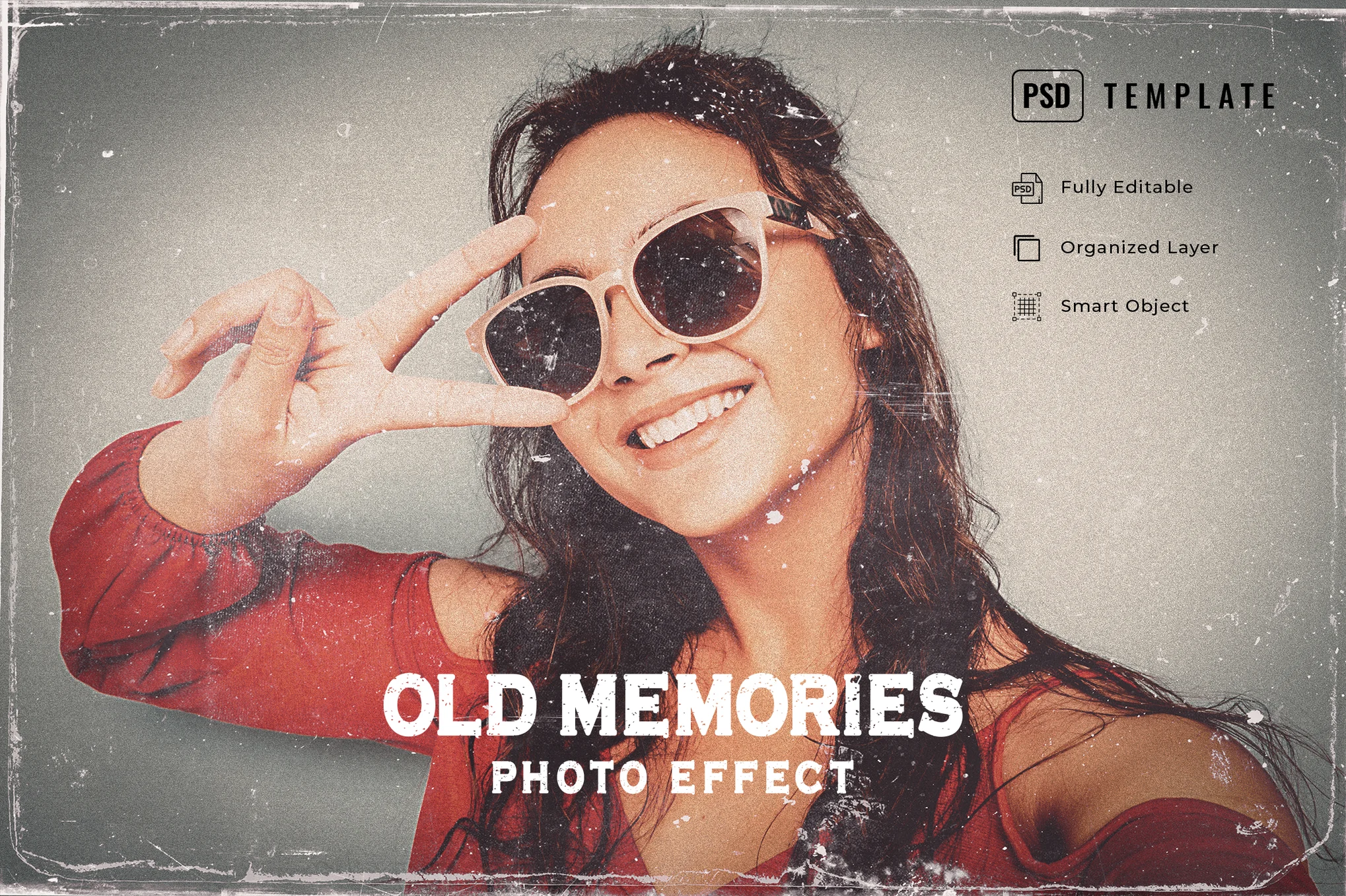 Old Memories Photo Effect PSD