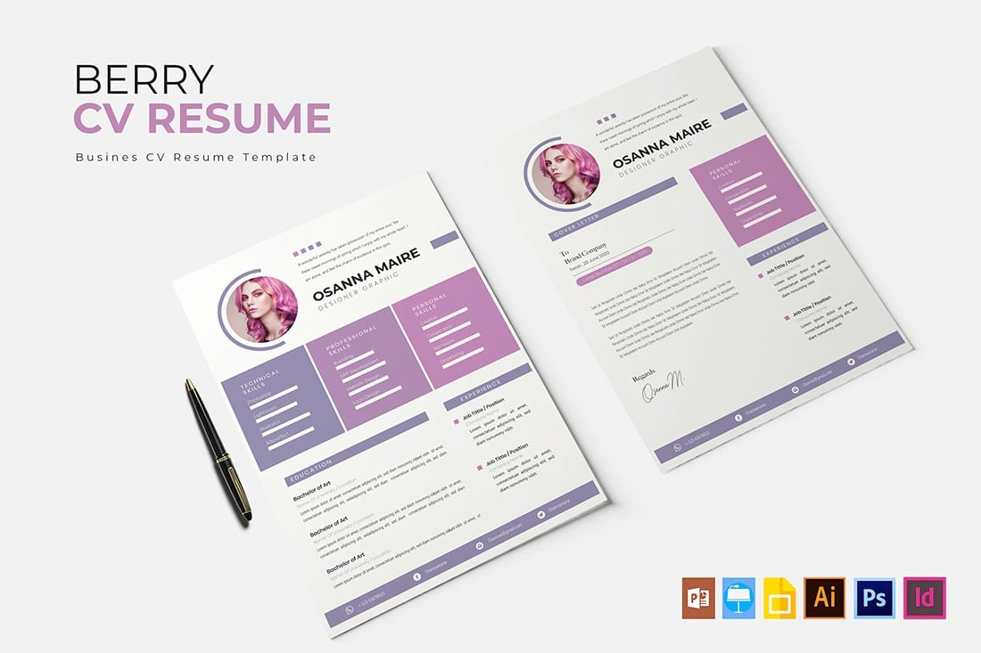 ombre-resume 20 Stylish Resume Color Schemes for 2021 design tips