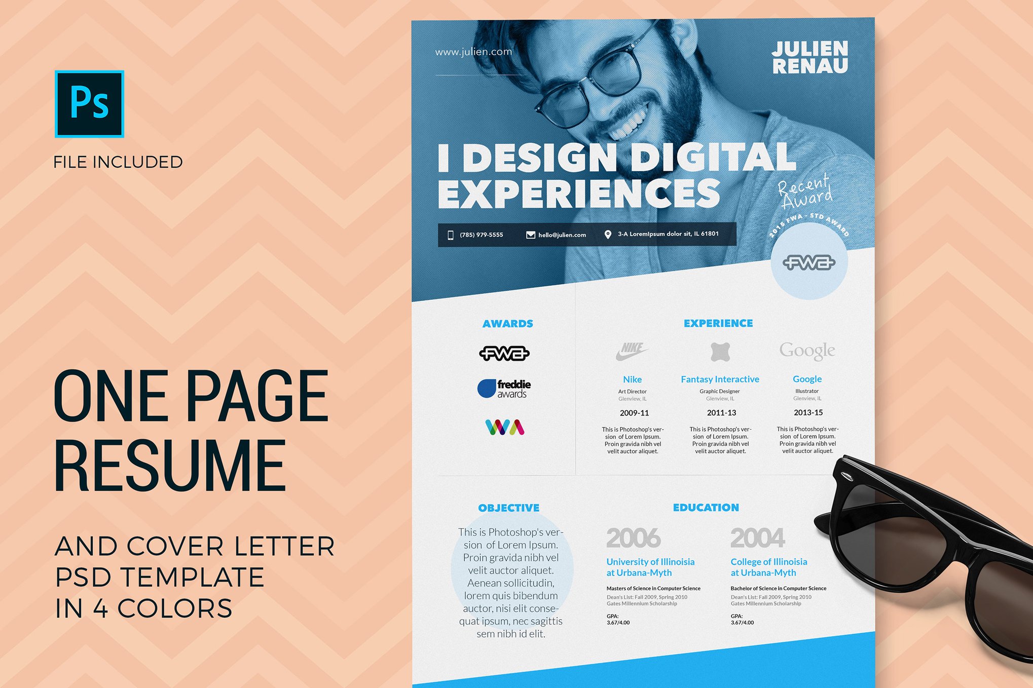 One-Page Resume & Cover Letter Template