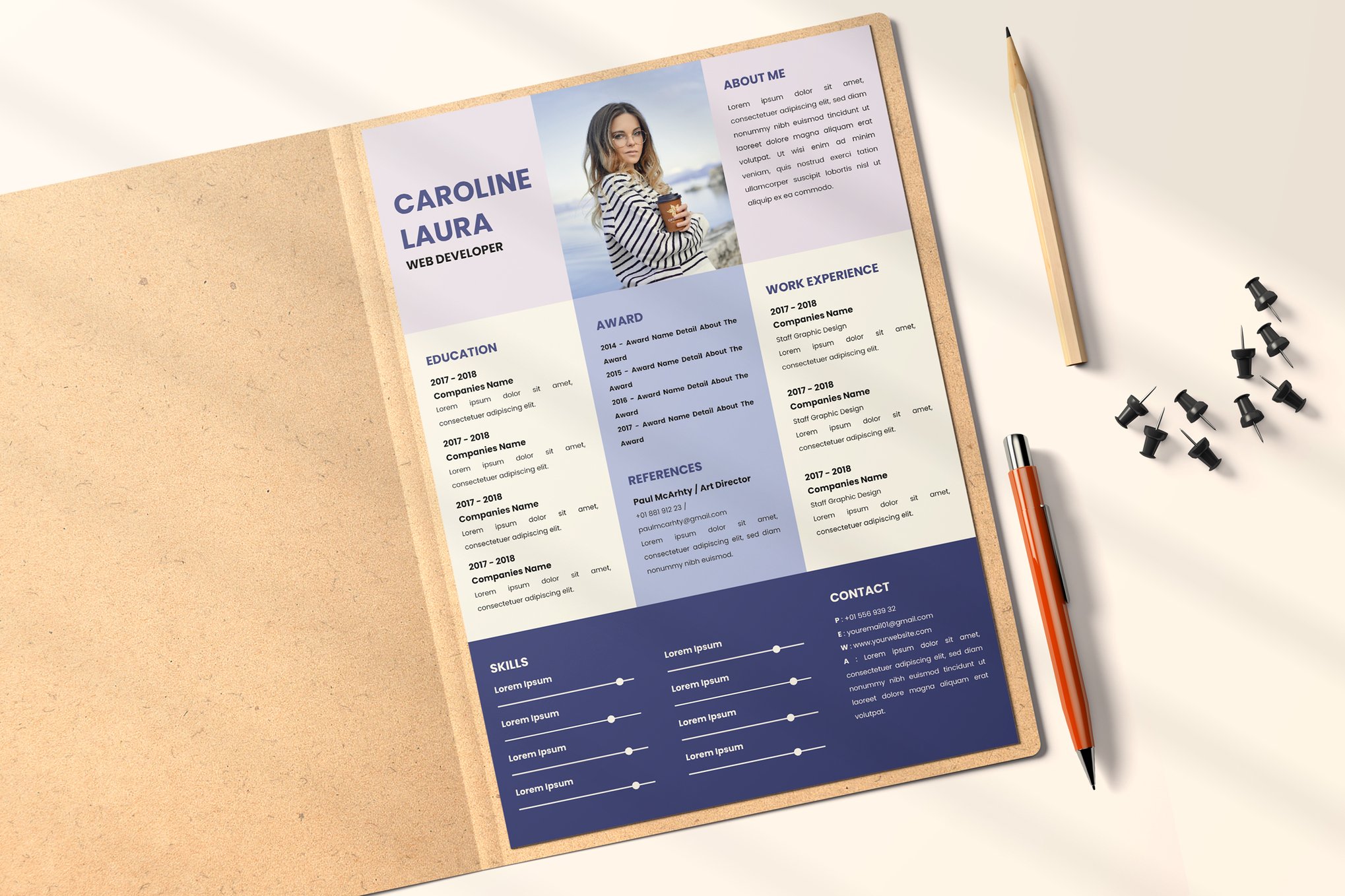 One-Page Resume Template for Developers