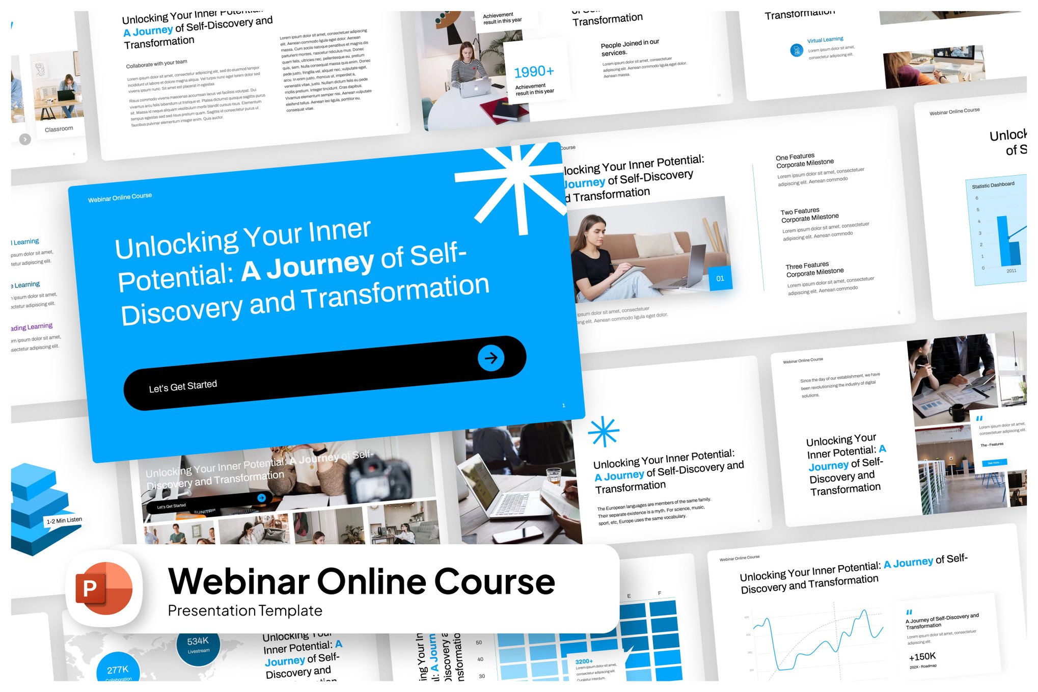 Online Course Webinar PowerPoint Template