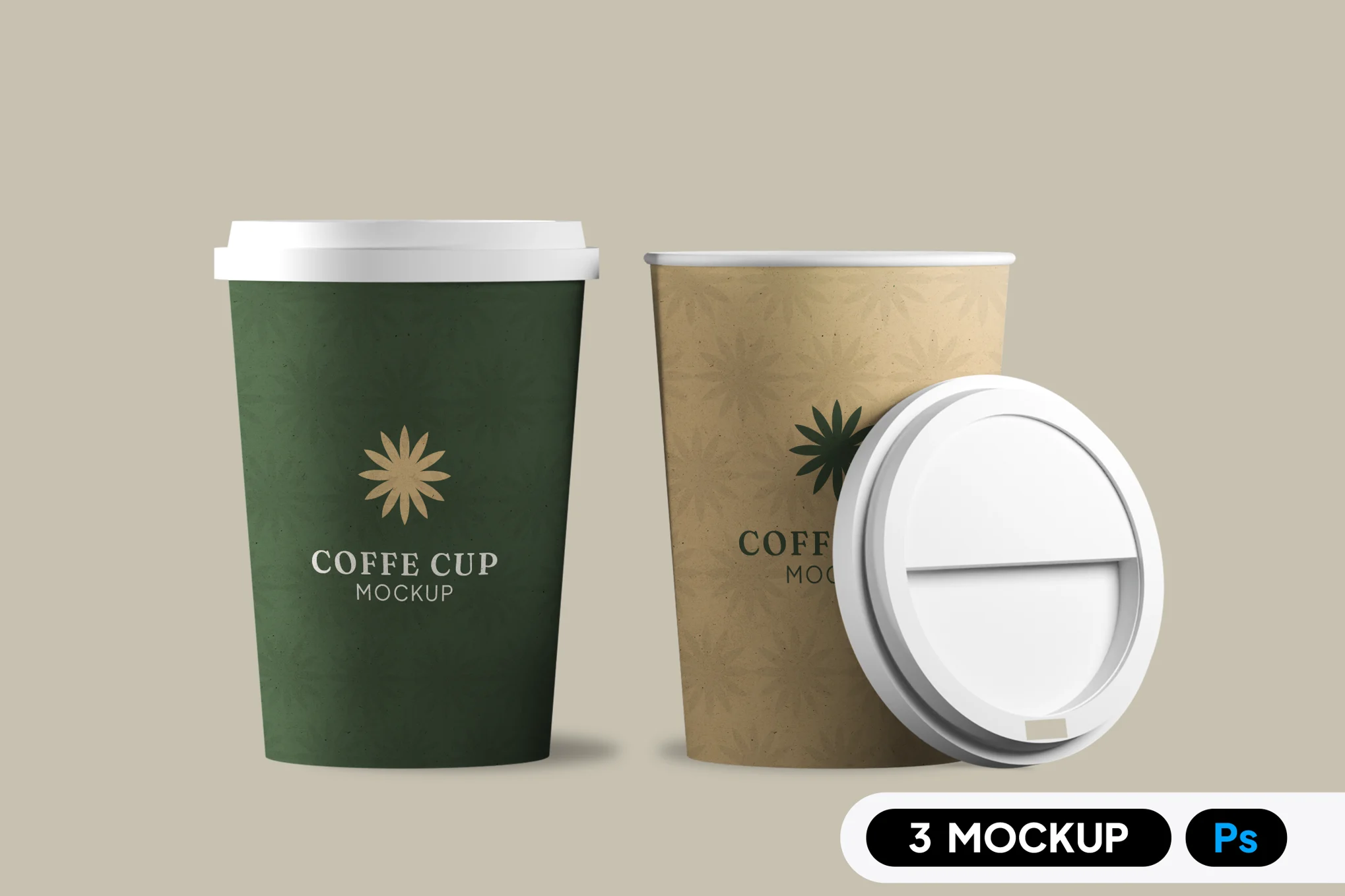 Organic Coffee Cup Mockup