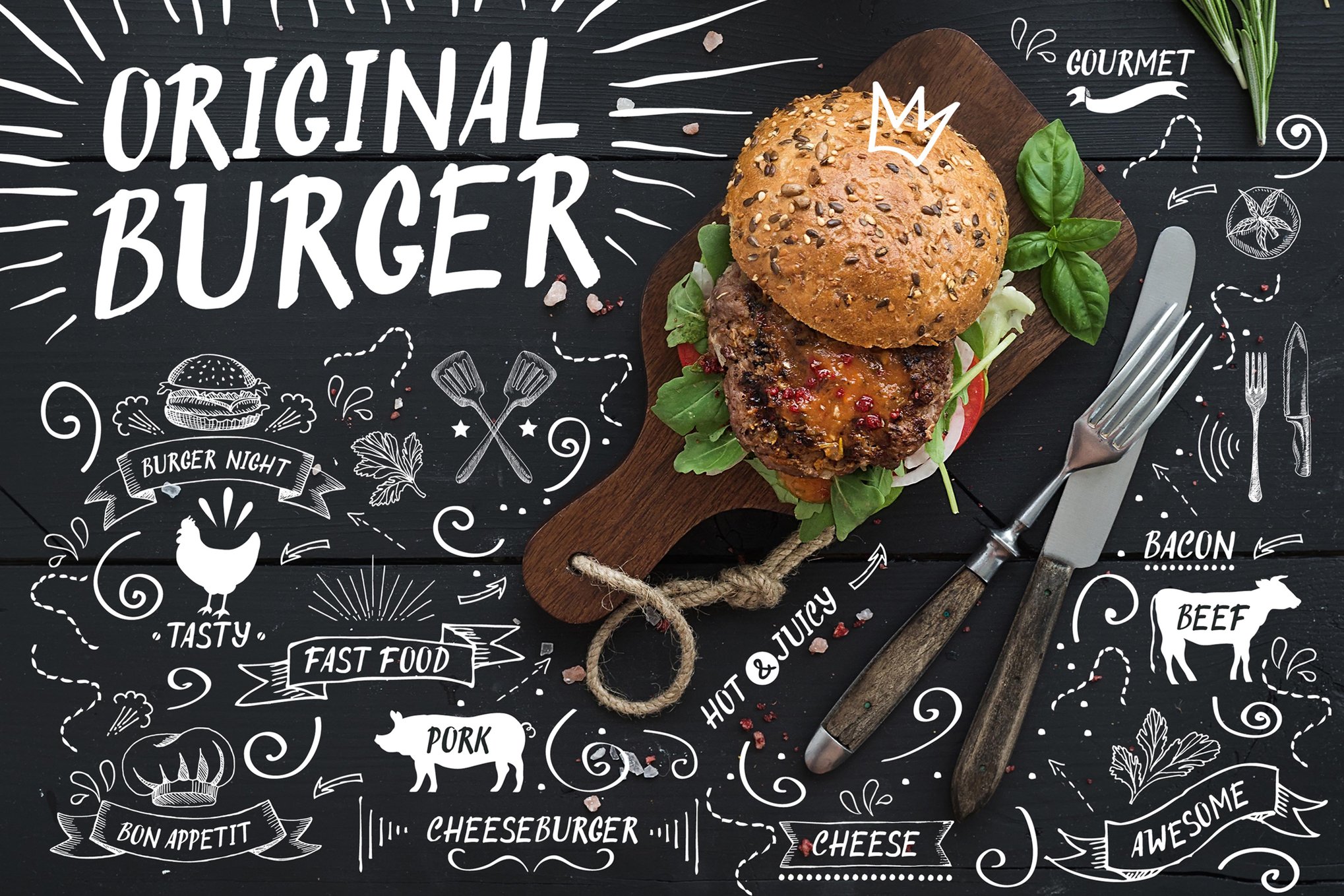 fuente de hamburguesa original