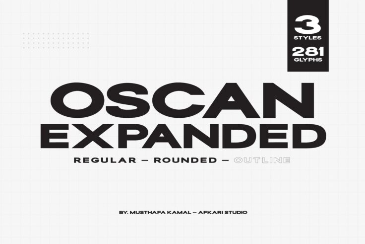 View Information about Oscan Expanded Display Sans Serif Font