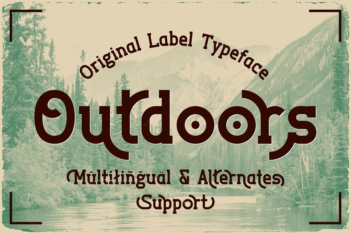 Outdoors - Vintage Label Font