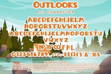 Second alternate image for Outlooks Chunky Handwritten Font