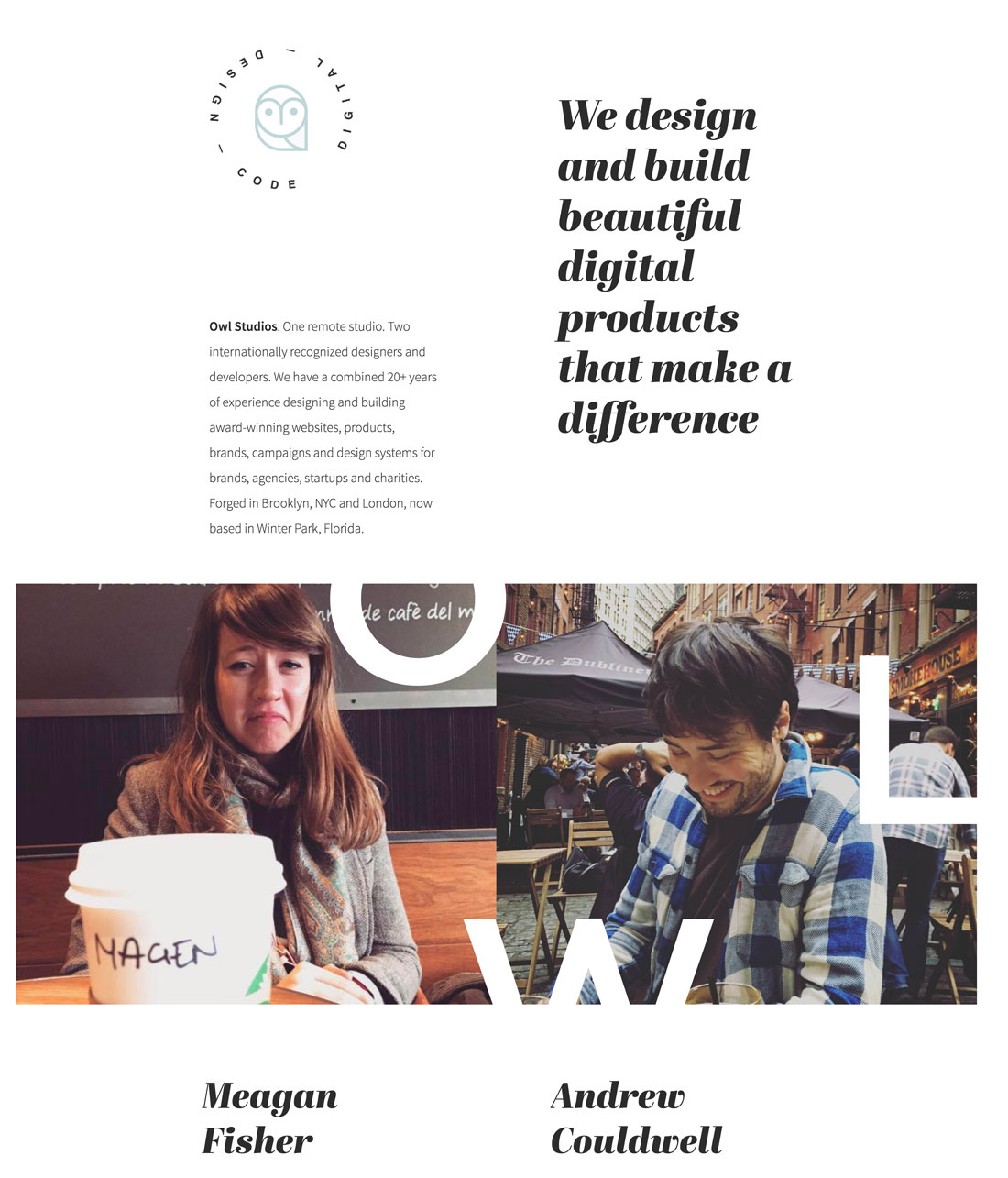 split screen web design