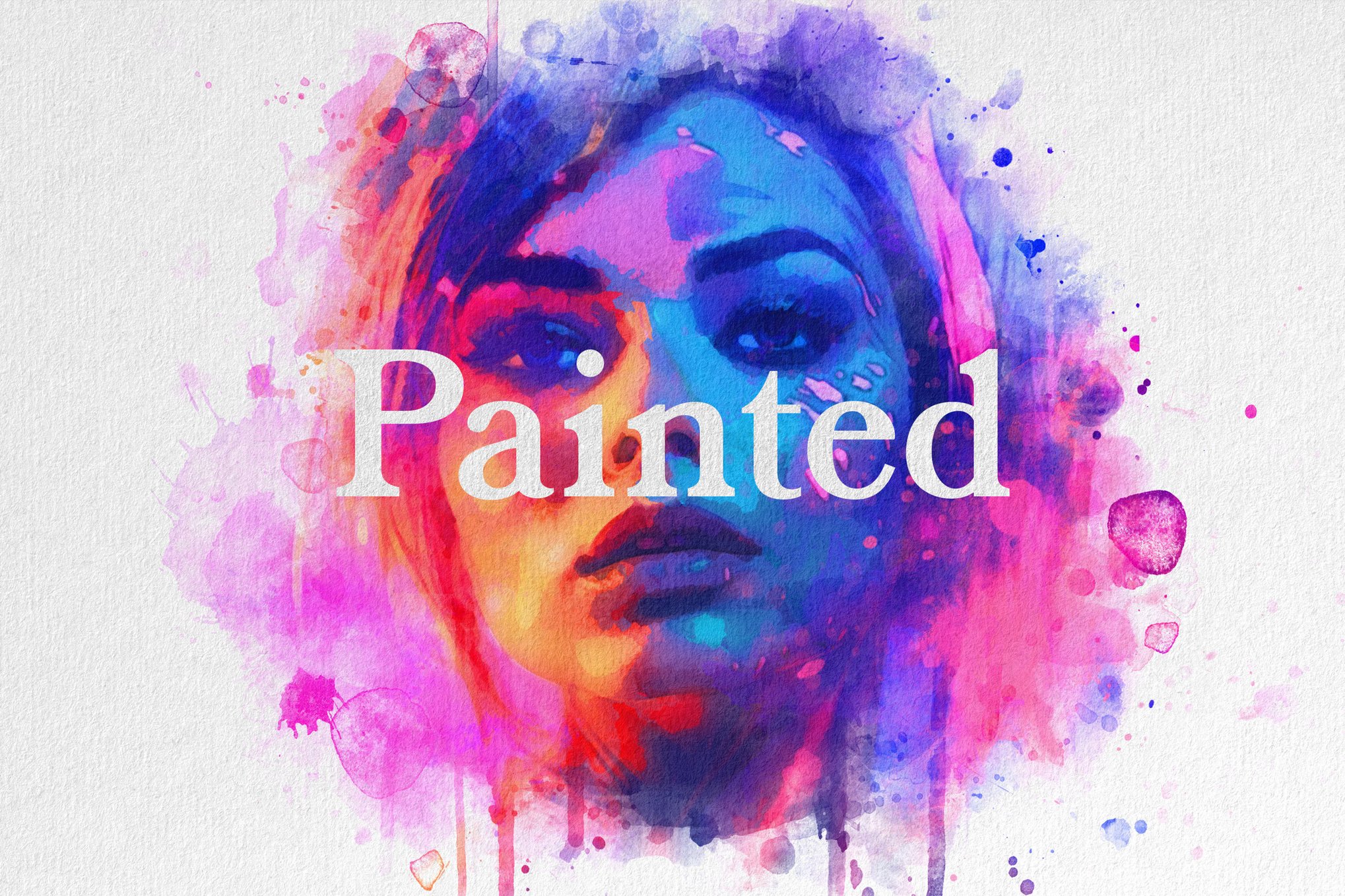 Painted Photo PSD Effect for Photoshop