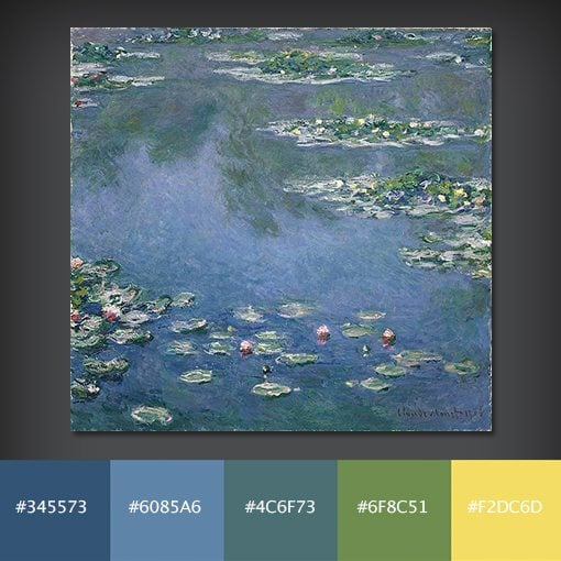 10 Free Color Palettes From Famous Paintings Design S - Famous One Color Paintings