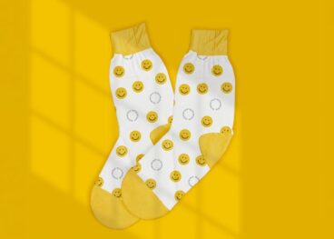 First alternate image for Pair of Cute Socks Mockup