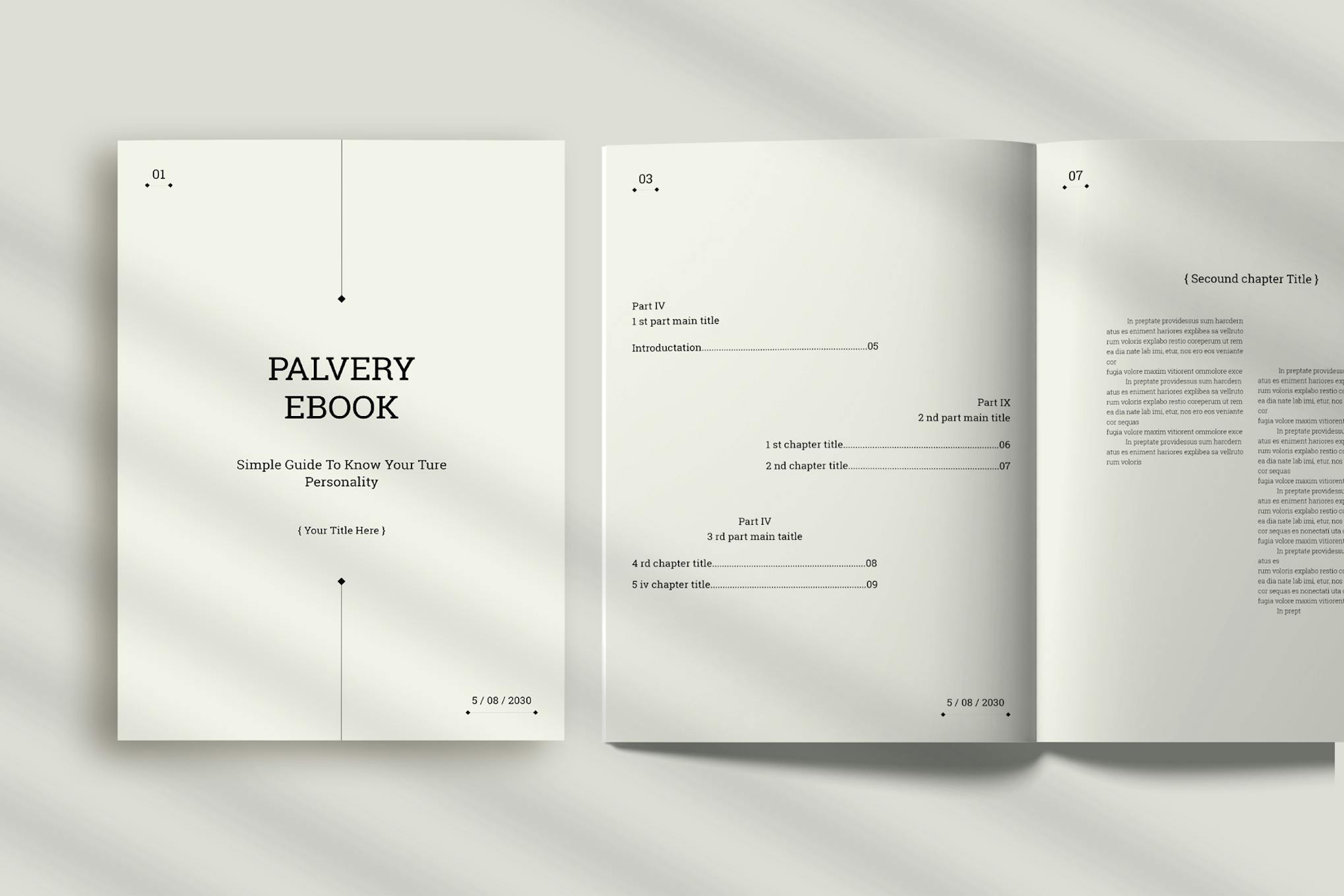 Palvery E-book InDesign Template