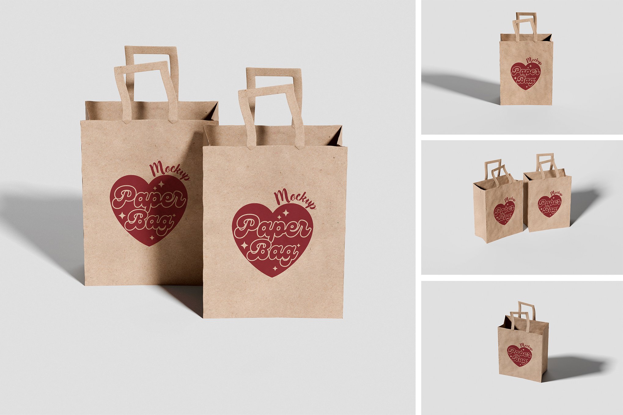 Paper Bag Mockup in 4 Angles