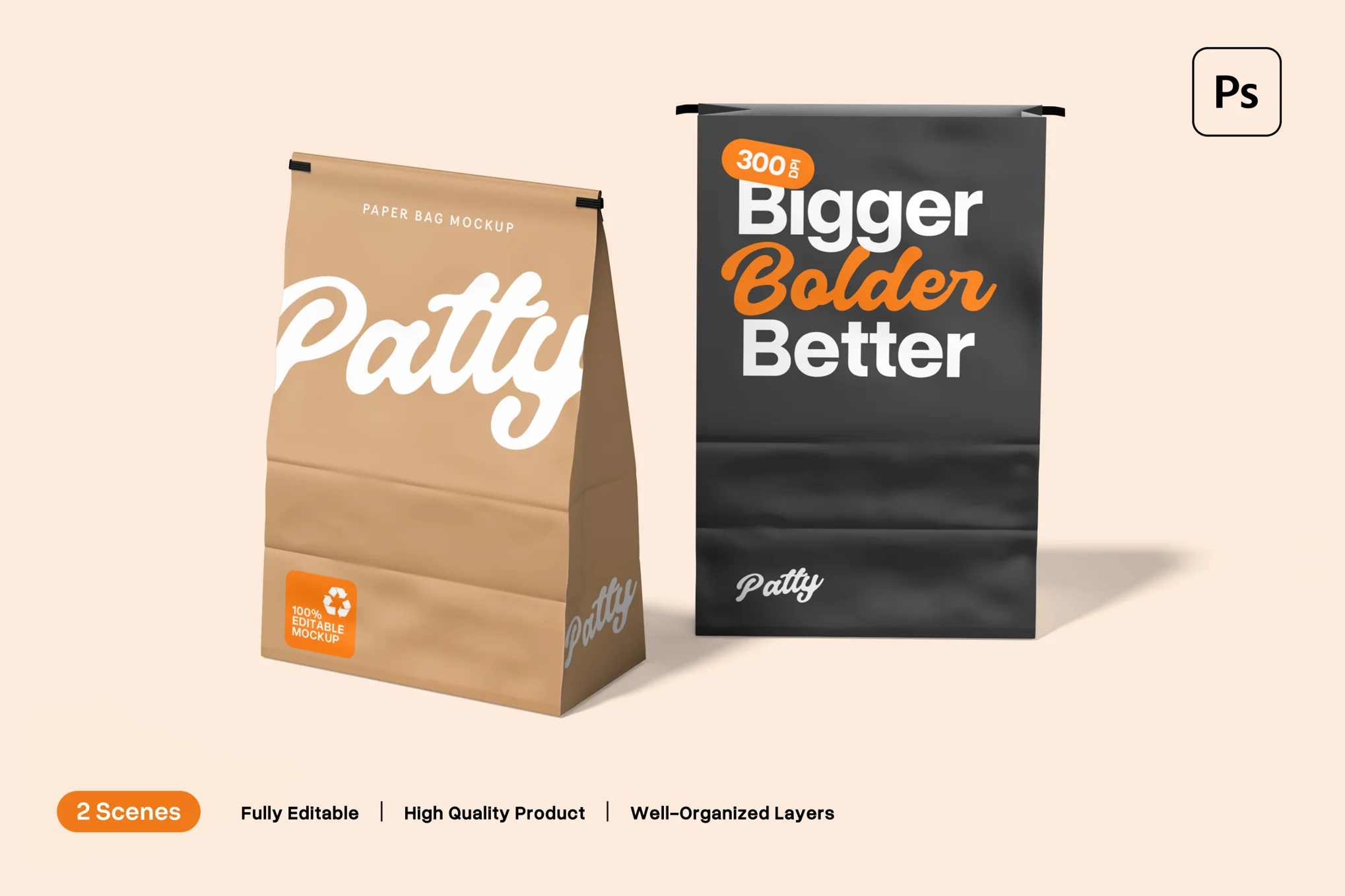 Paper Bag Packaging Mockup