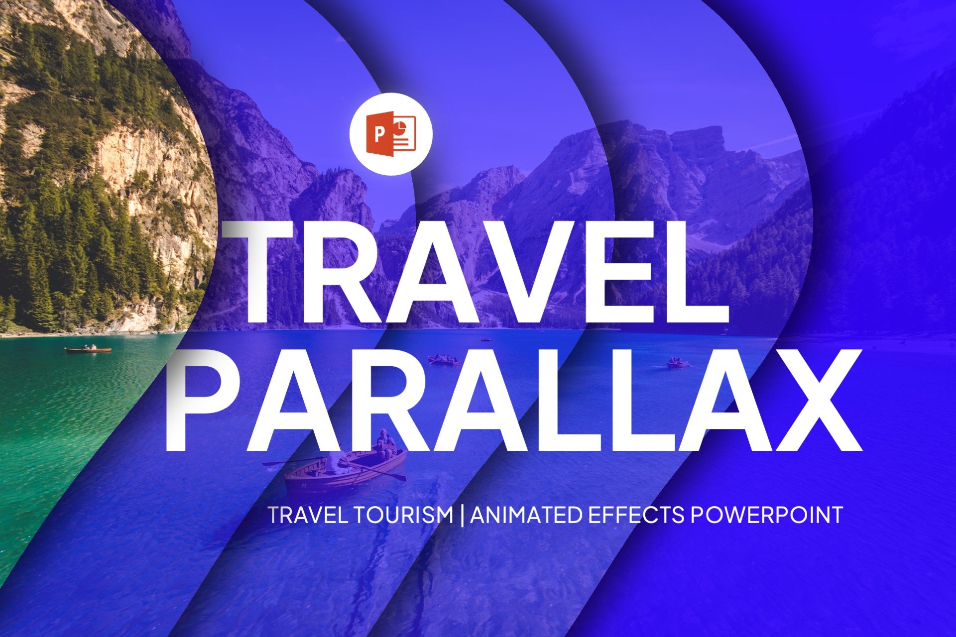 Parallax Effect Tourism PowerPoint Template