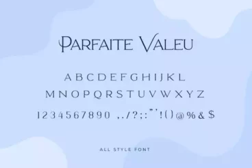 Second alternate image for Parfaite Valeu Classy Feminine Font
