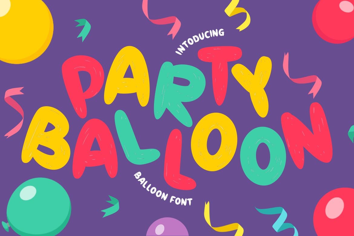 Party Balloon - Birthday Party Font