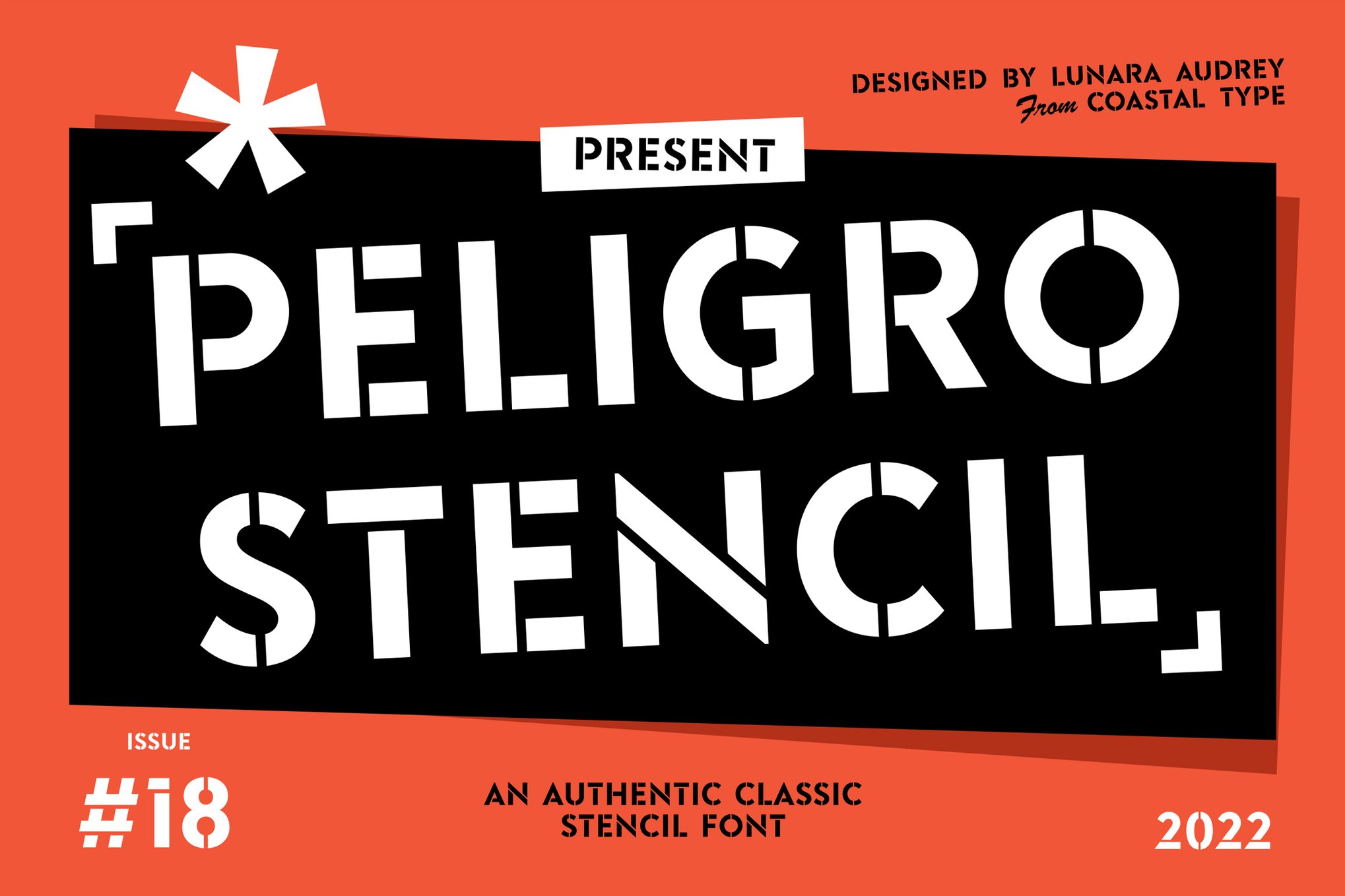 Peligro Stencil - Street Sign Font