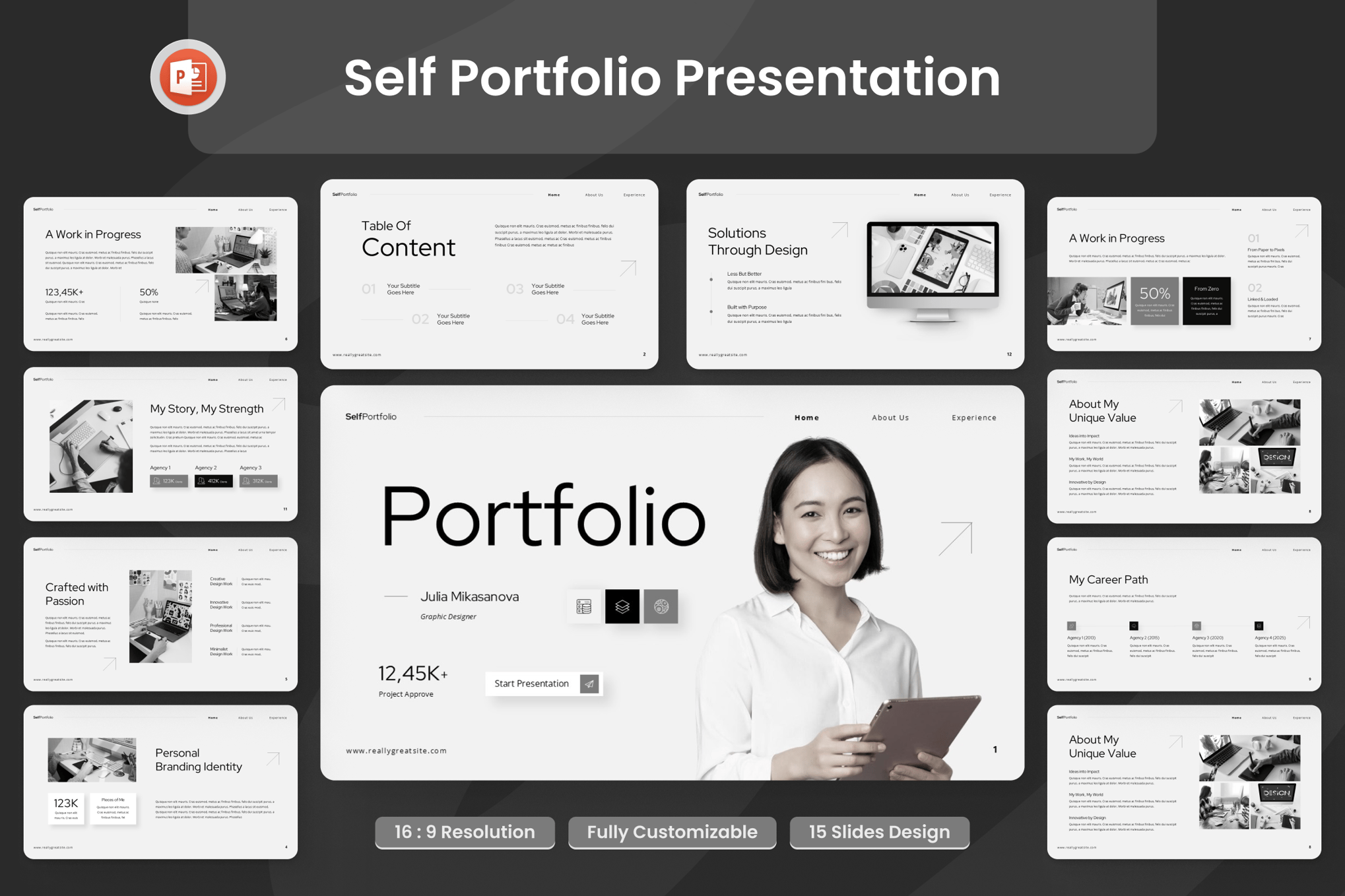 Personal Portfolio Google Slides Template