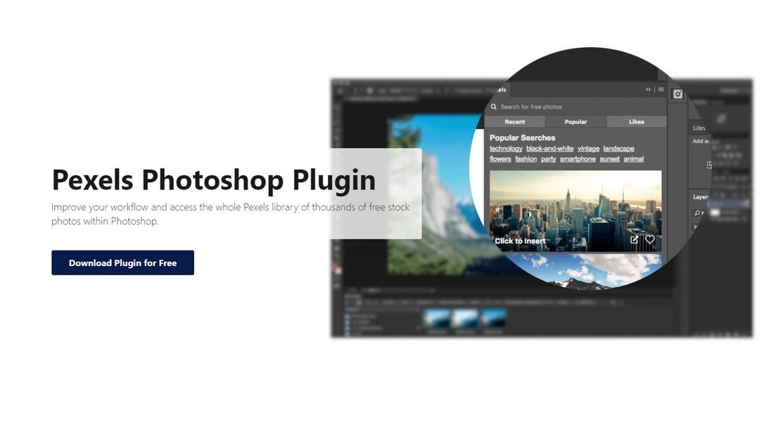 pexels photoshop plugin free download