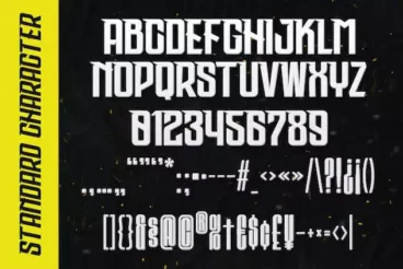Second alternate image for Phoska Dangers Game Techno Display Font