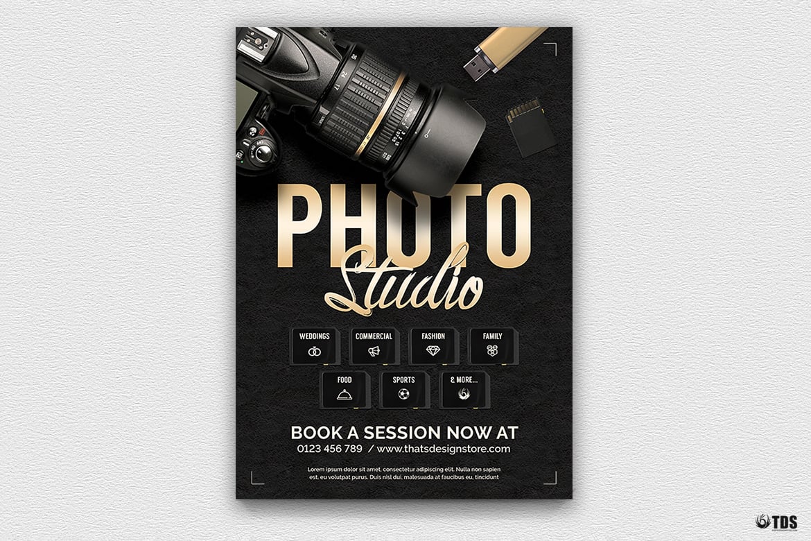 Photo Studio Promo Flyer Template