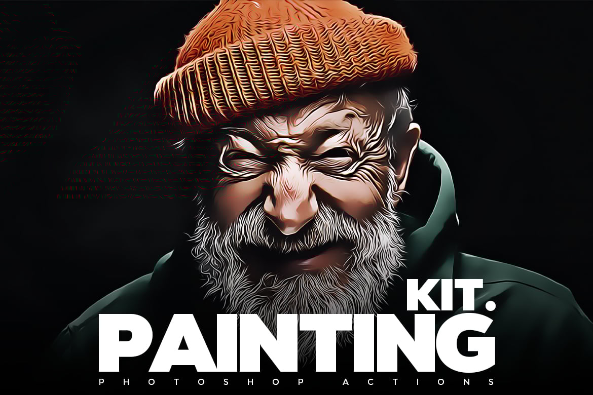 Photo to Painting Photoshop Action & PSD