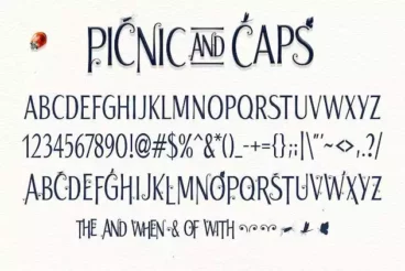 Second alternate image for Picnic Caps Serif Font