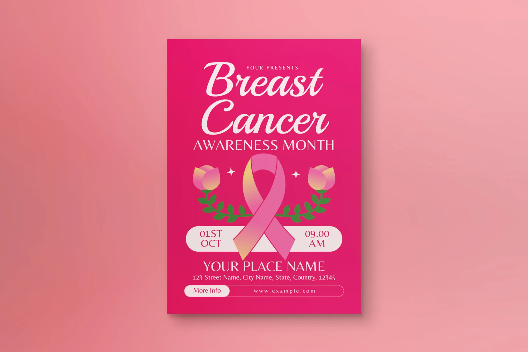 Pink Breast Cancer Awareness Month Flyer