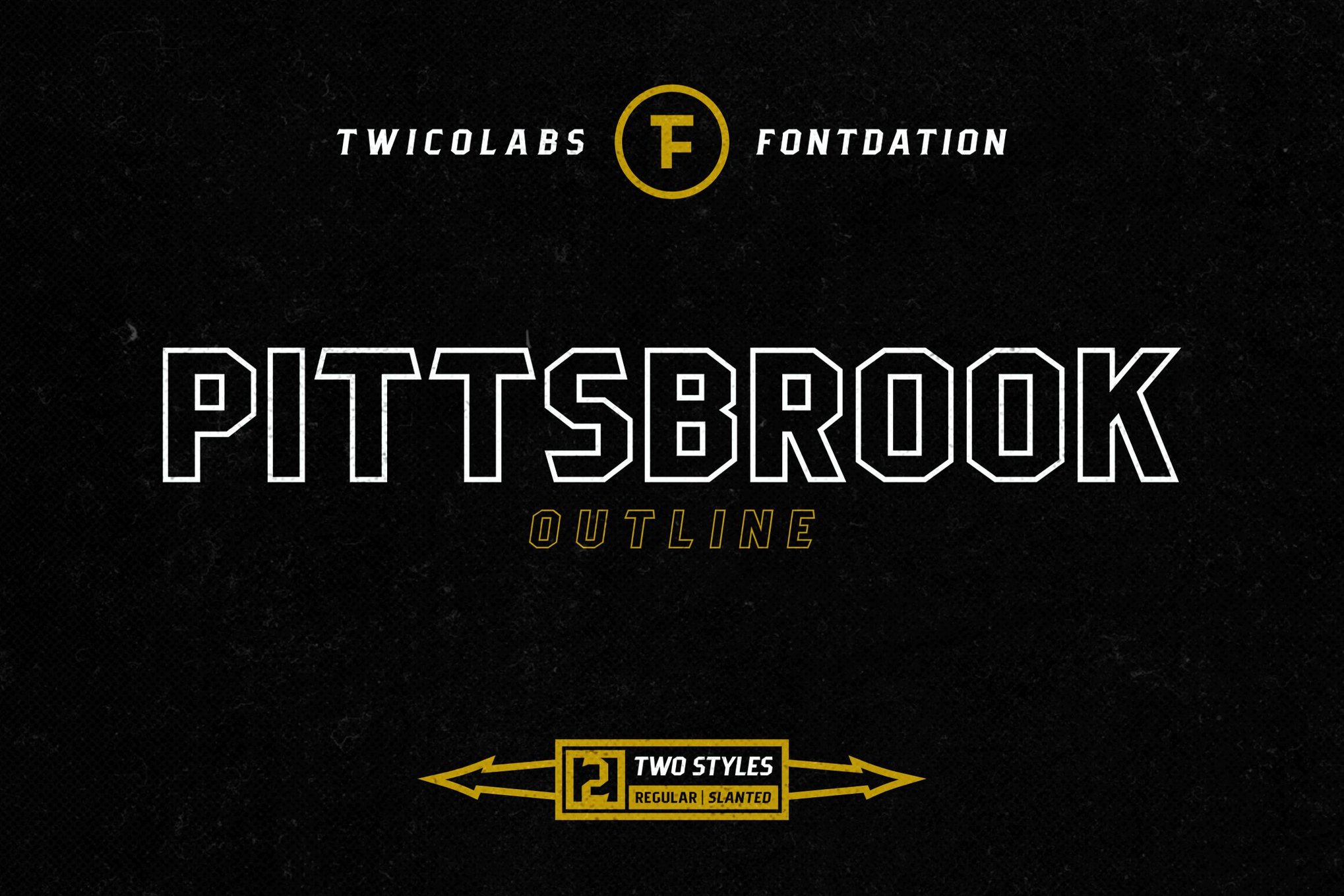 Pittsbrook Outline - College Font