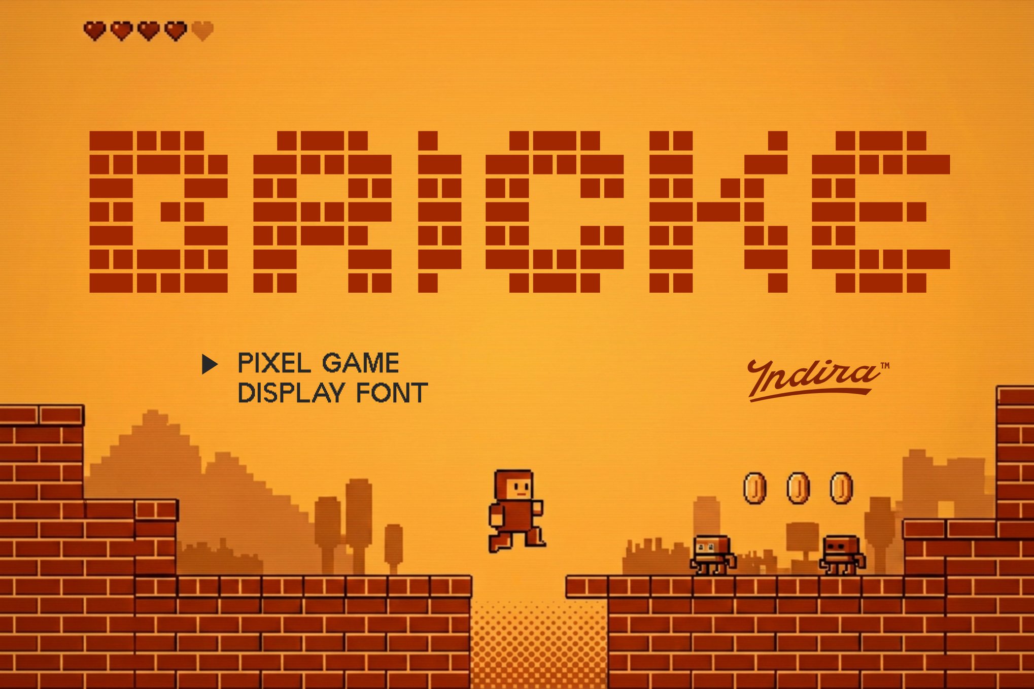 Pixel Bricke - Pixel Decorative Font
