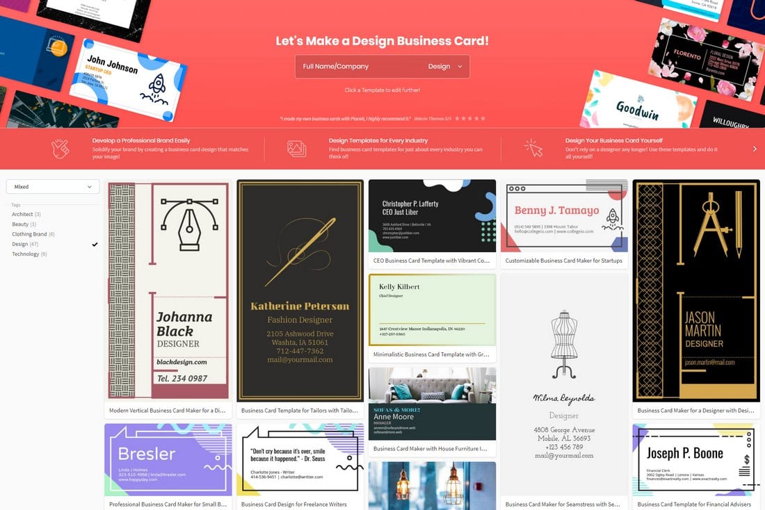 placeit-business-card-maker 20+ Business Card Templates for Google Docs (Free & Premium) design tips Inspiration 