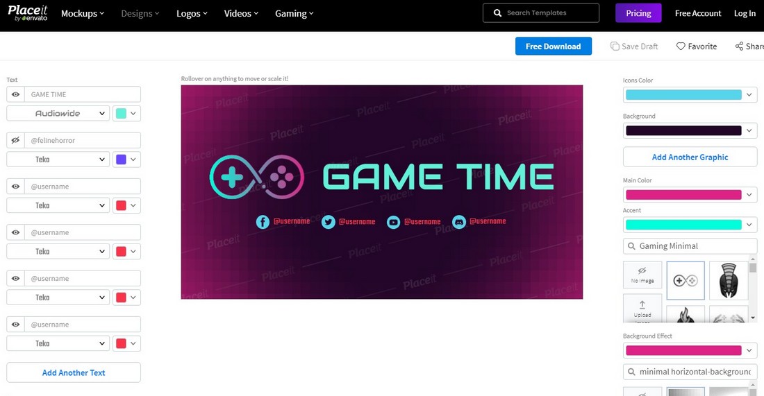 placeit twitch banner templates