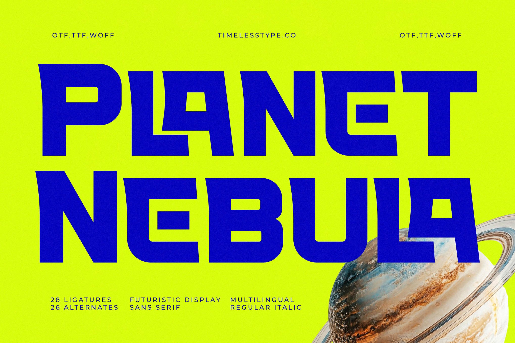 Planet Nebula - Futuristic Dynamic Font