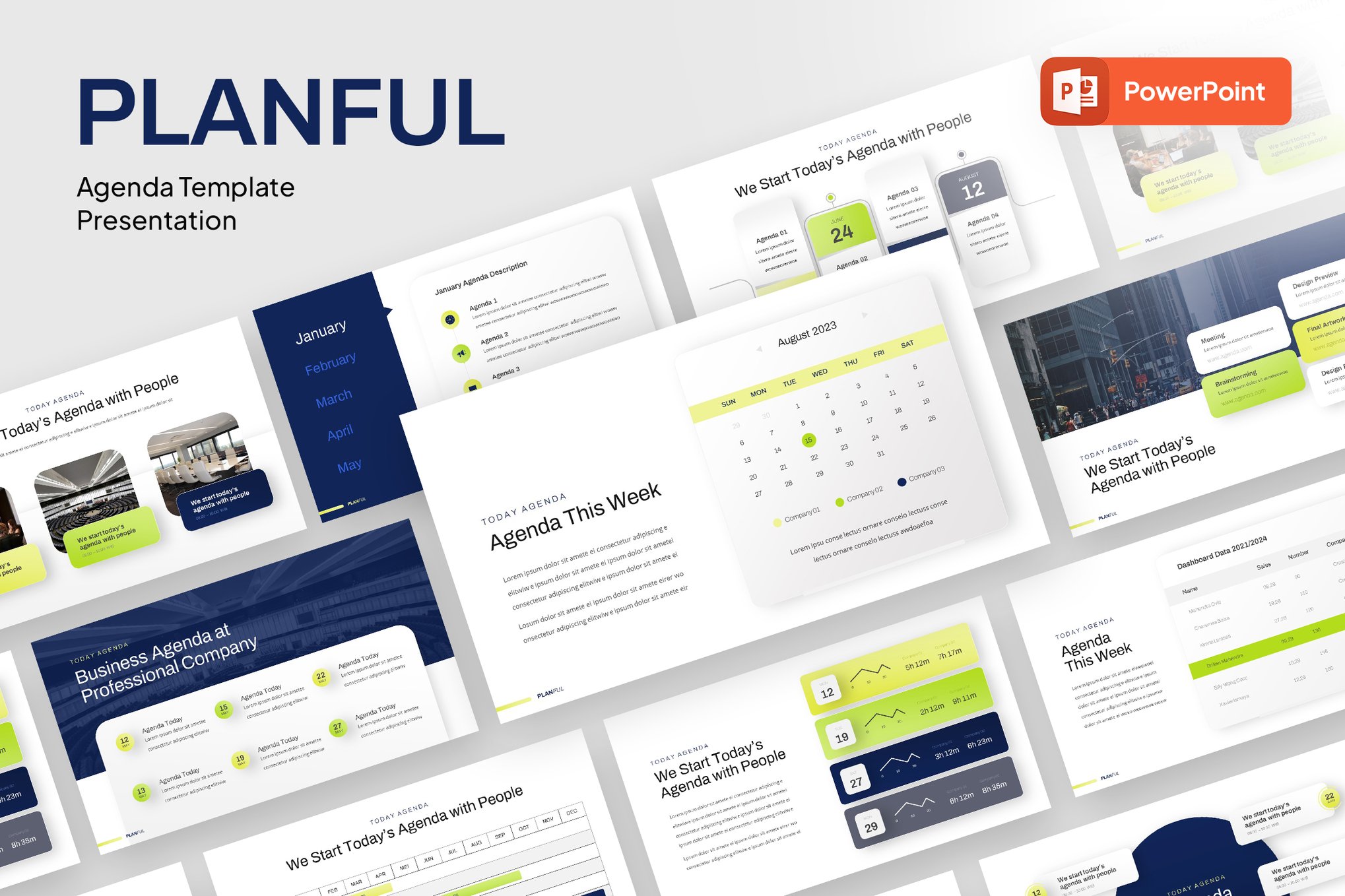 Planful - Simple PowerPoint Agenda Slides