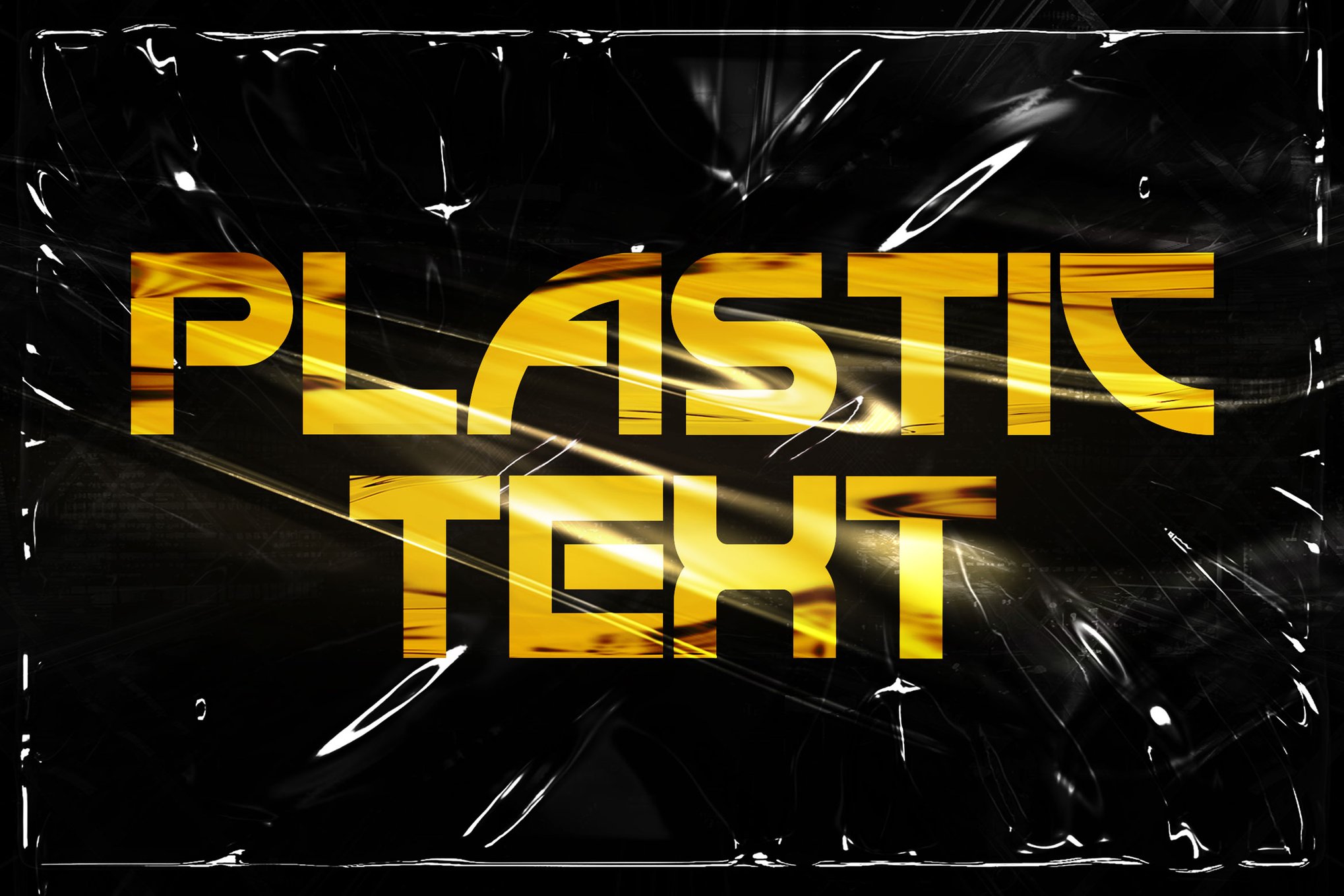 Plastic Photoshop Text Effect Template