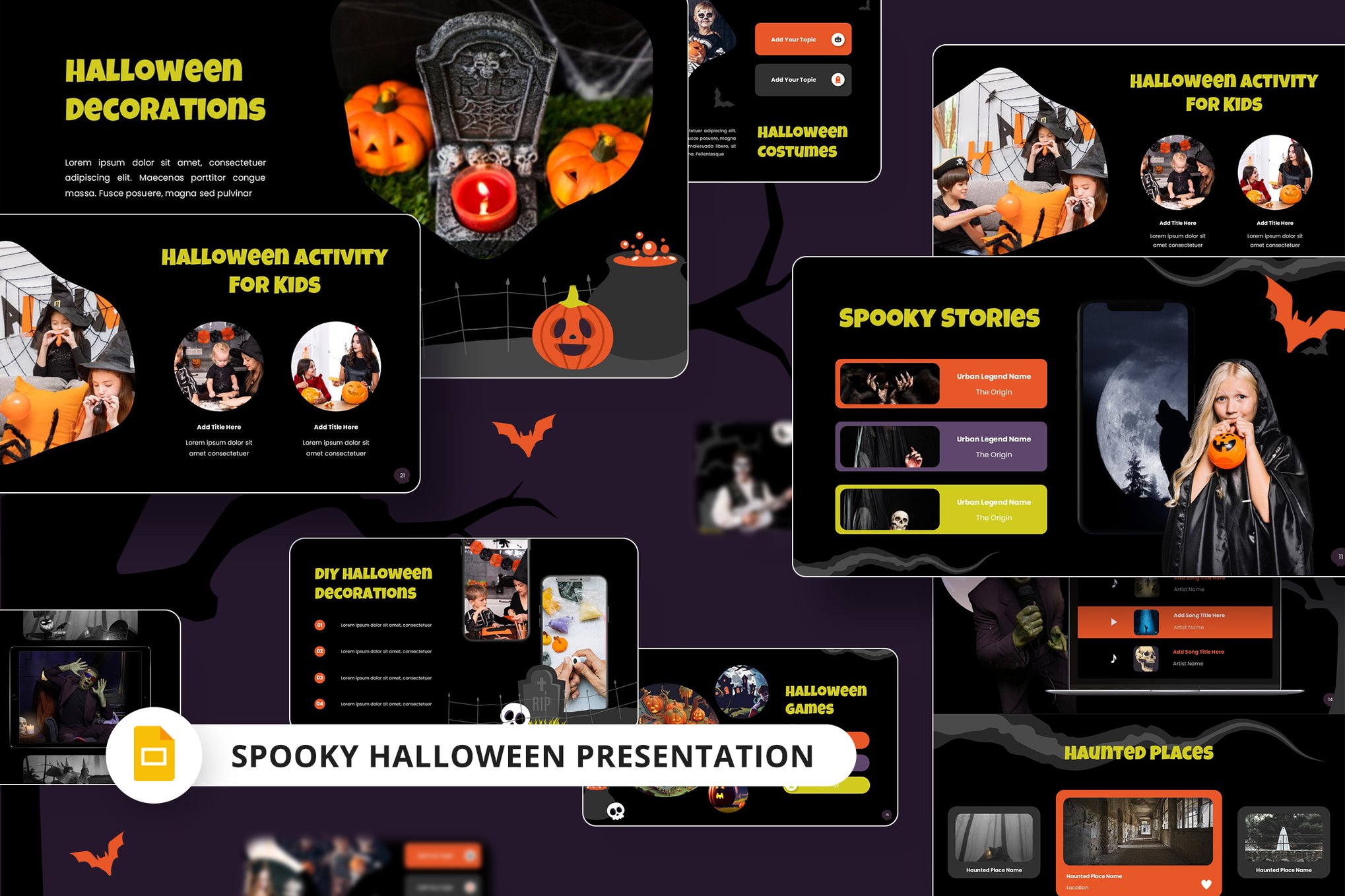 Playful Spooky Halloween Google Slides Template