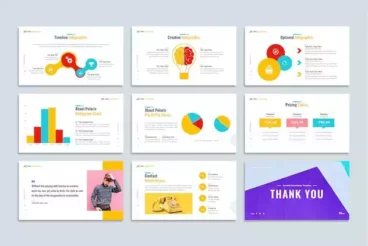 First alternate image for Polariz Colorful Portfolio PowerPoint Template