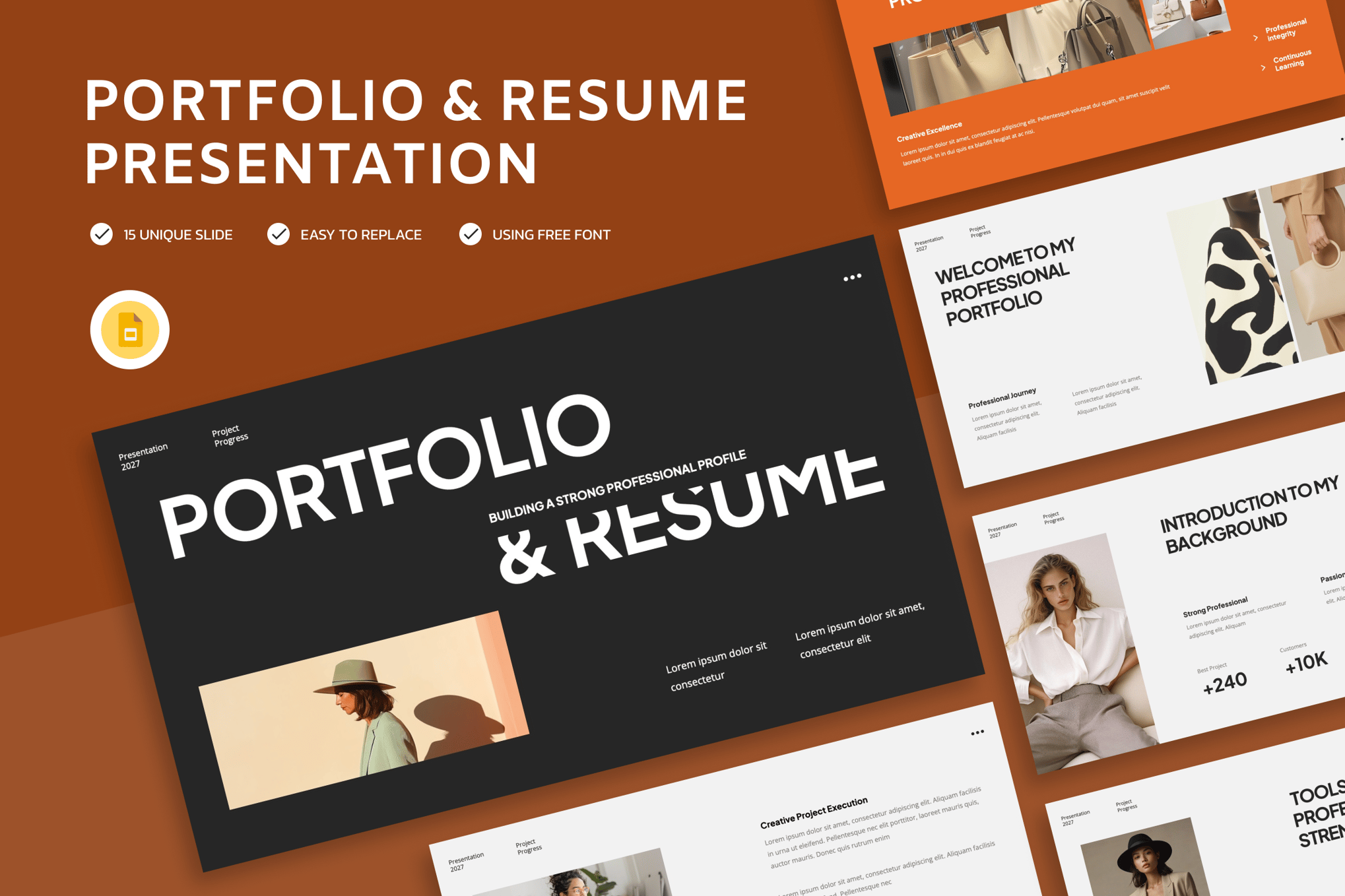 Portfolio & Resume Google Slide Template