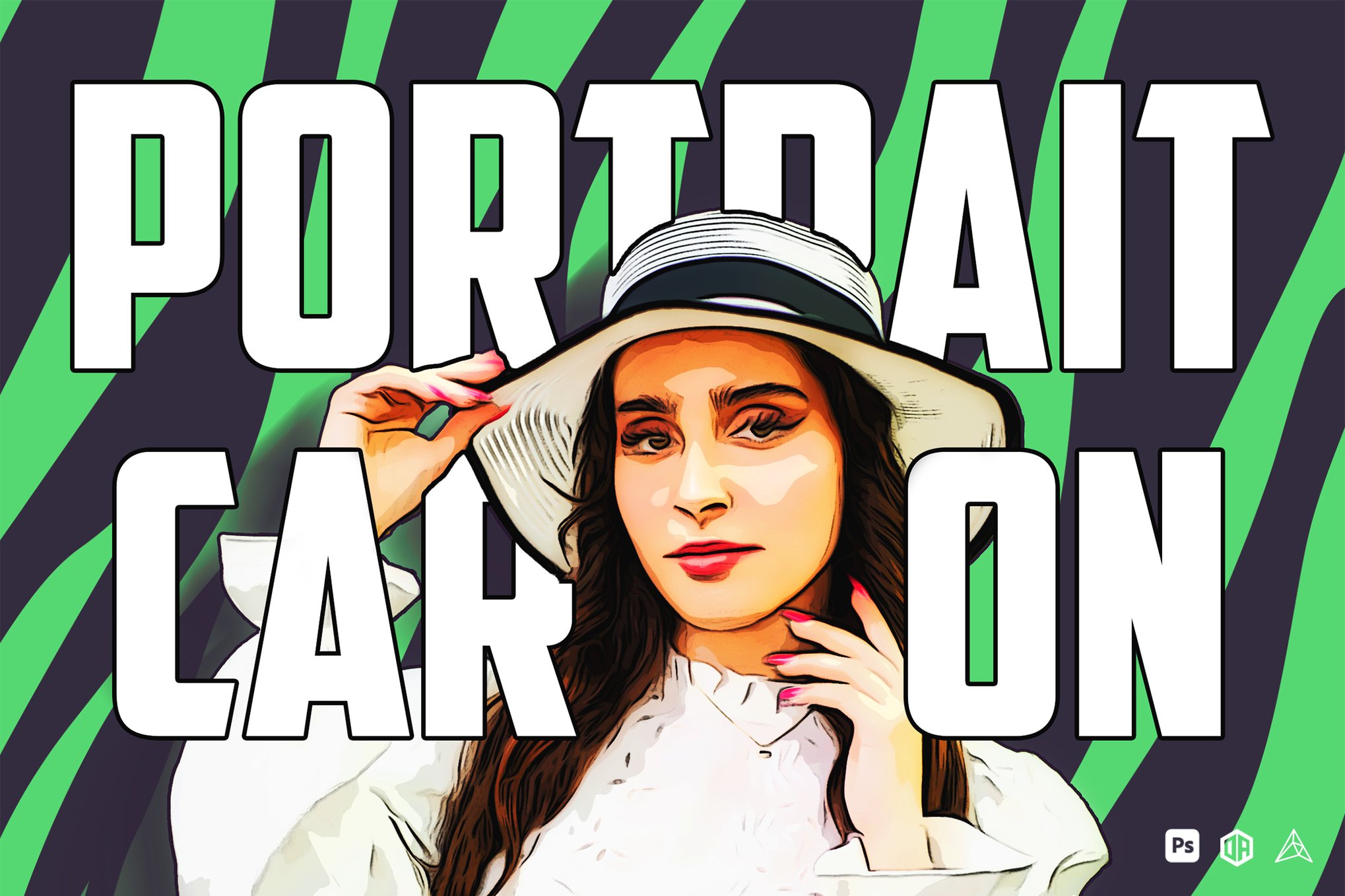 Portrait Cartoon - Photoshop Cartoon Effects