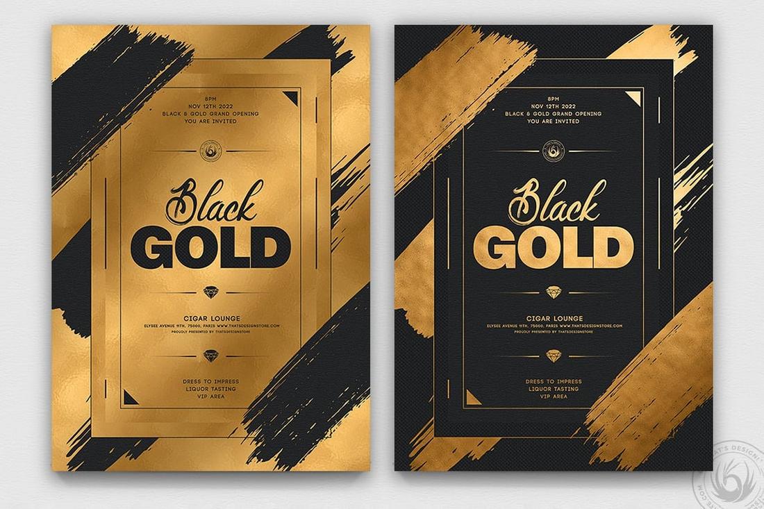 poster color scheme - Black and Gold