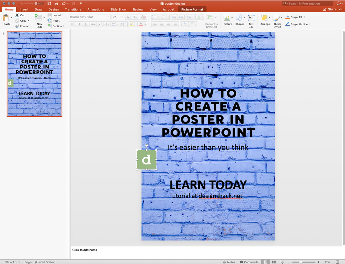 powerpoint poster