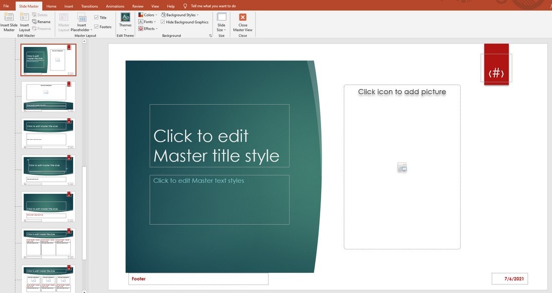 editing slide master in powerpoint 2016