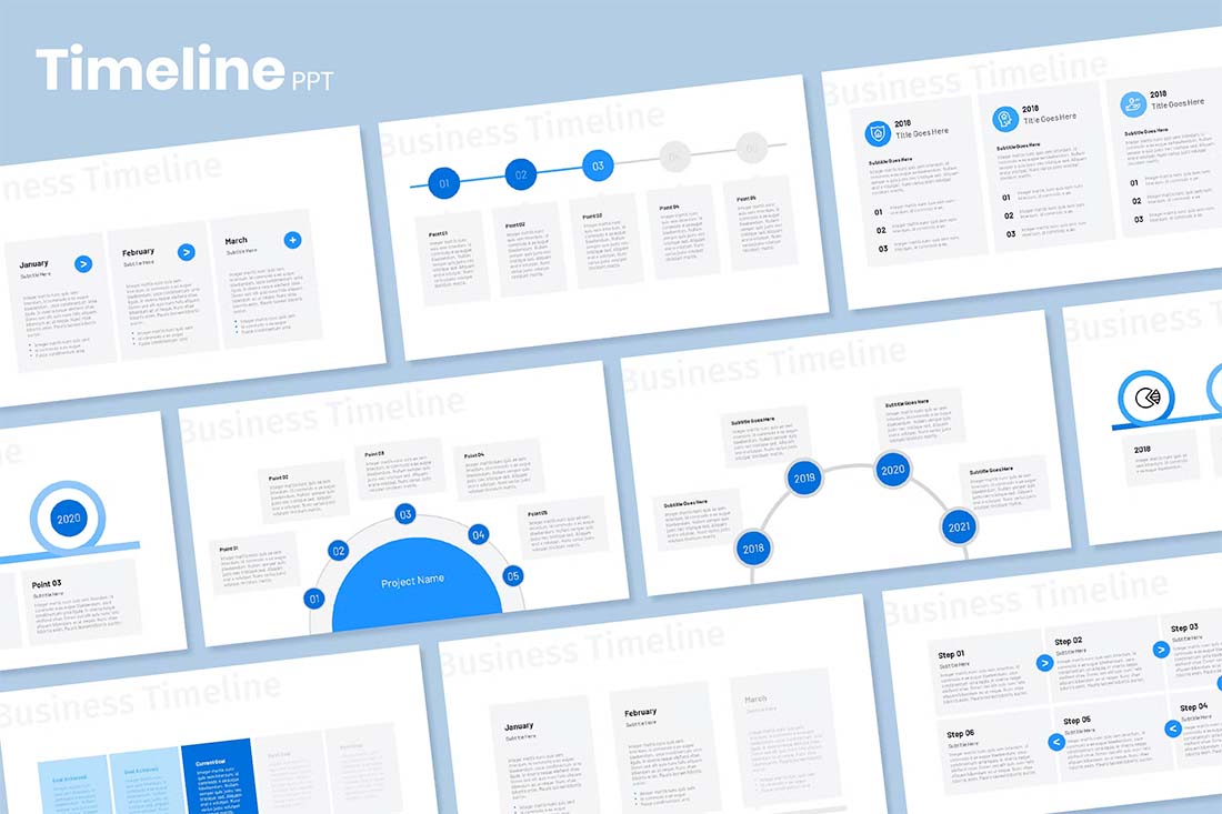 powerpoint presentation design timeline