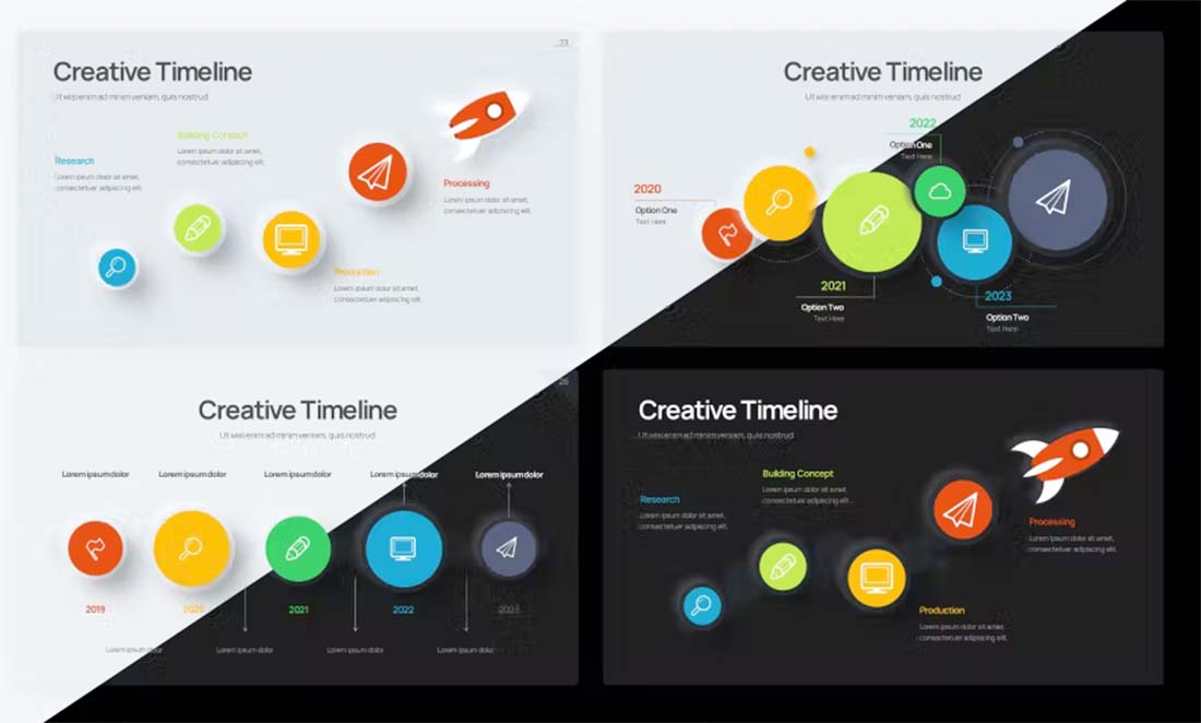 powerpoint presentation design timeline